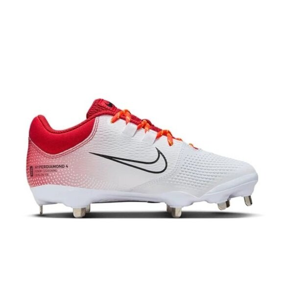Nike Womens Hyperdiamond 4 Pro University Renew Red White CZ5920-600 Size 9.5 - Picture 3 of 7